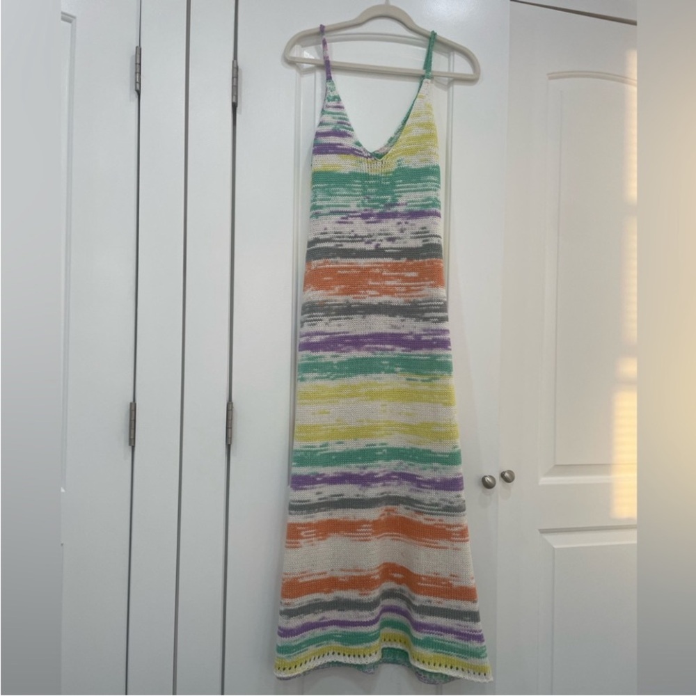Multicolor Striped Maxi Dress